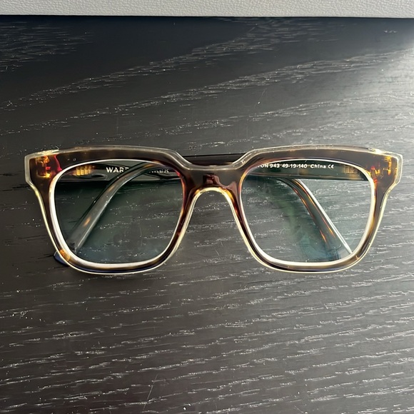 RARE! Warby Parker Winston Eye Glasses Frame in Cognac Tortoise and Citron - Picture 4 of 14
